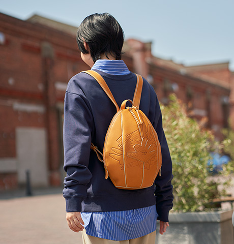 レザーバックバッグ グローブミニリュックサック