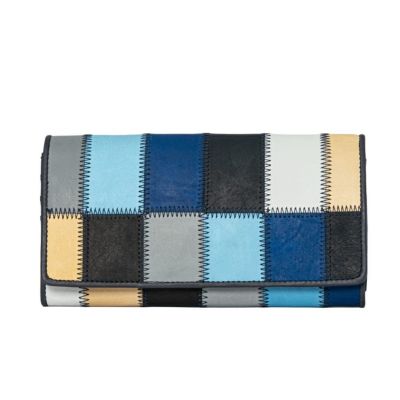 革財布 フラップ式長財布　マルチカラー