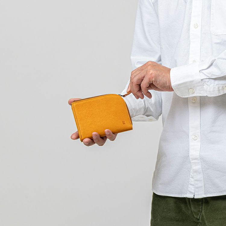 二つ折り財布 ミニ財布 コンパクト サフィアーノレザー 本革