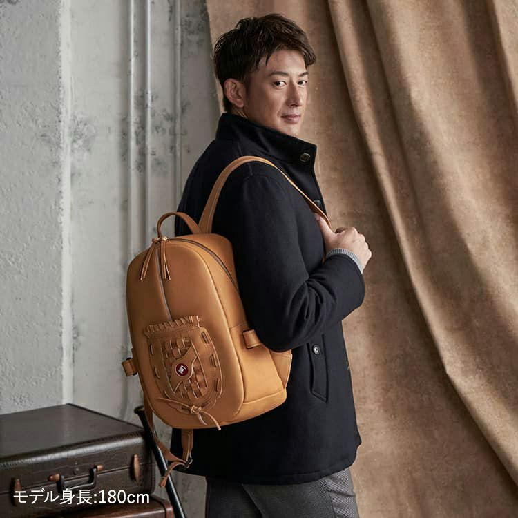 新品 未使用品 TRION トライオン グローブ型 リュックサック 牛革 黒