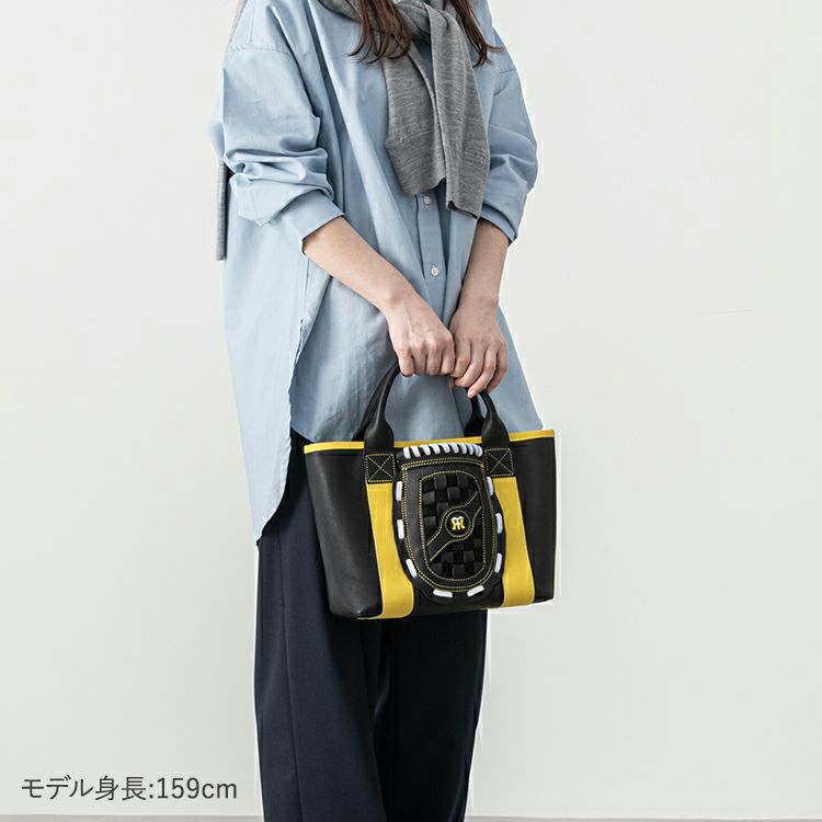 ⭐️大特価⭐️阪神タイガース ビジネスバッグ LHMONTA製 ネイビー 阪神タイガースコラボ グローブミニトート｜GLB109HT｜革・レザー